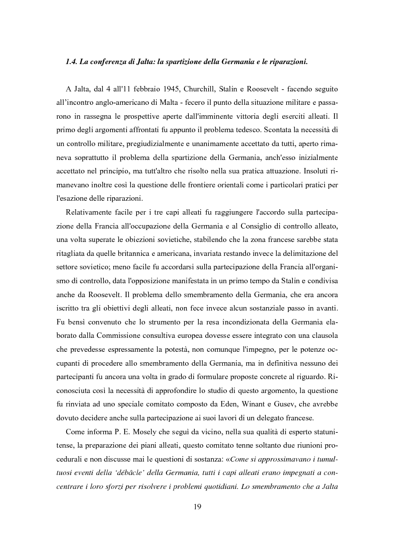Anteprima della tesi: L'influenza degli Alleati nei processi costituenti della Germania postbellica: rapporti politico-militari sottesi all'elaborazione del Grundgesetz, Pagina 15