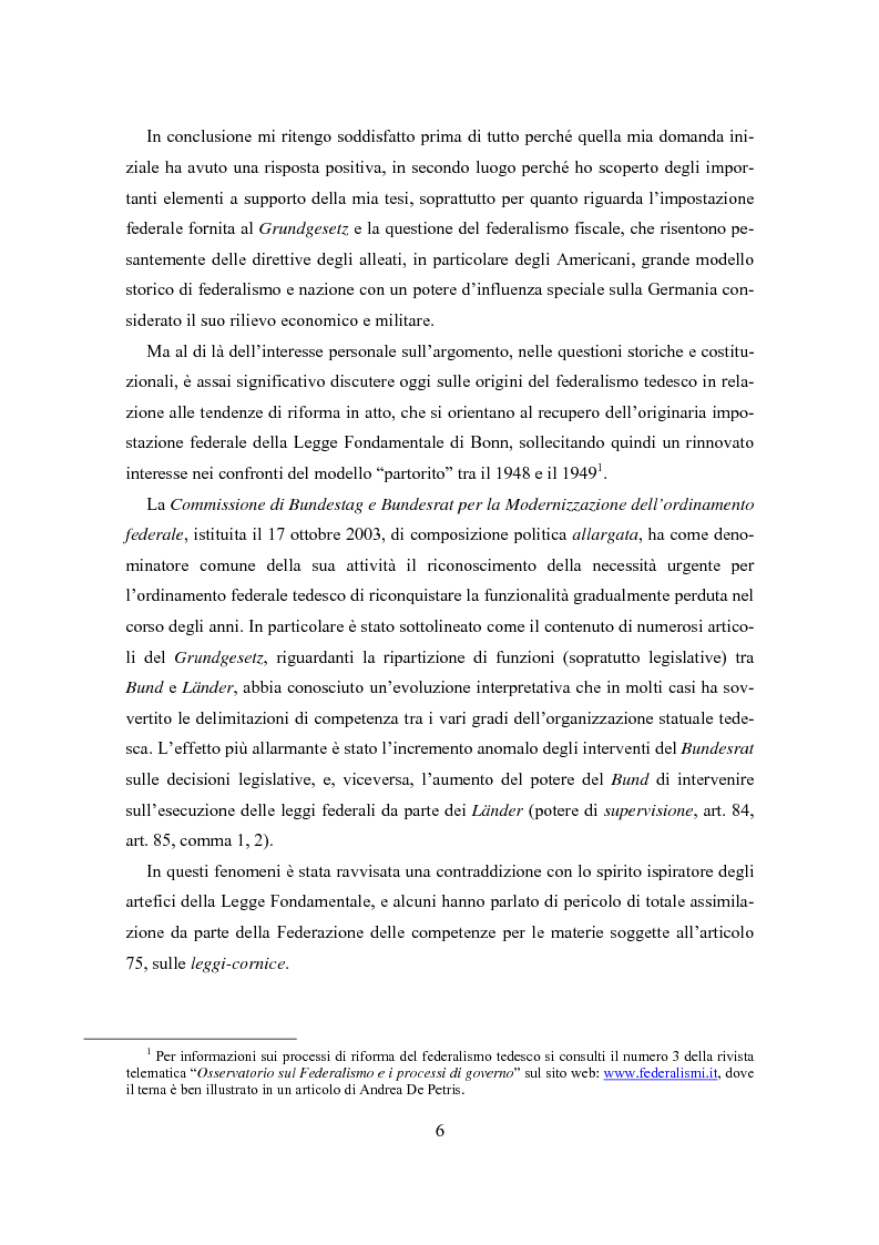 Anteprima della tesi: L'influenza degli Alleati nei processi costituenti della Germania postbellica: rapporti politico-militari sottesi all'elaborazione del Grundgesetz, Pagina 2