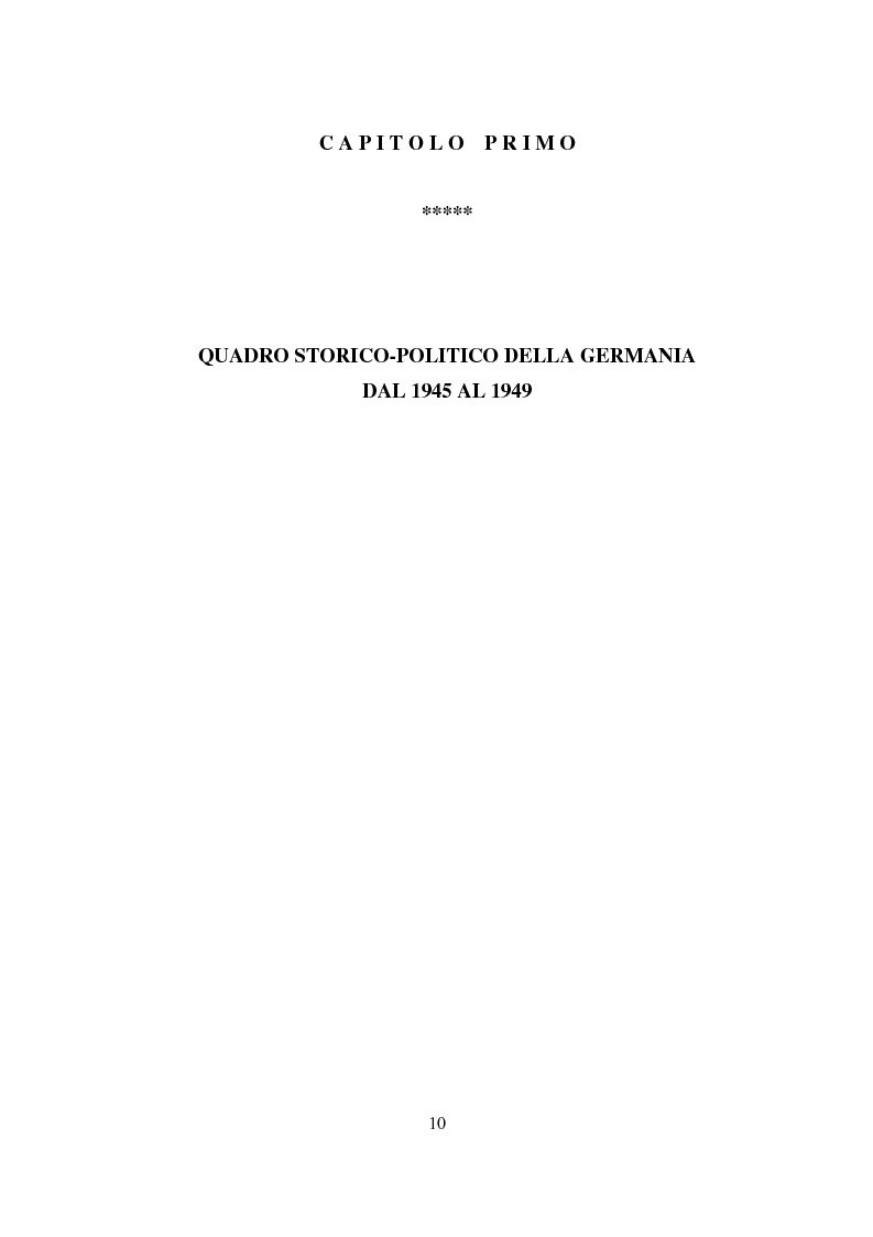 Anteprima della tesi: L'influenza degli Alleati nei processi costituenti della Germania postbellica: rapporti politico-militari sottesi all'elaborazione del Grundgesetz, Pagina 6