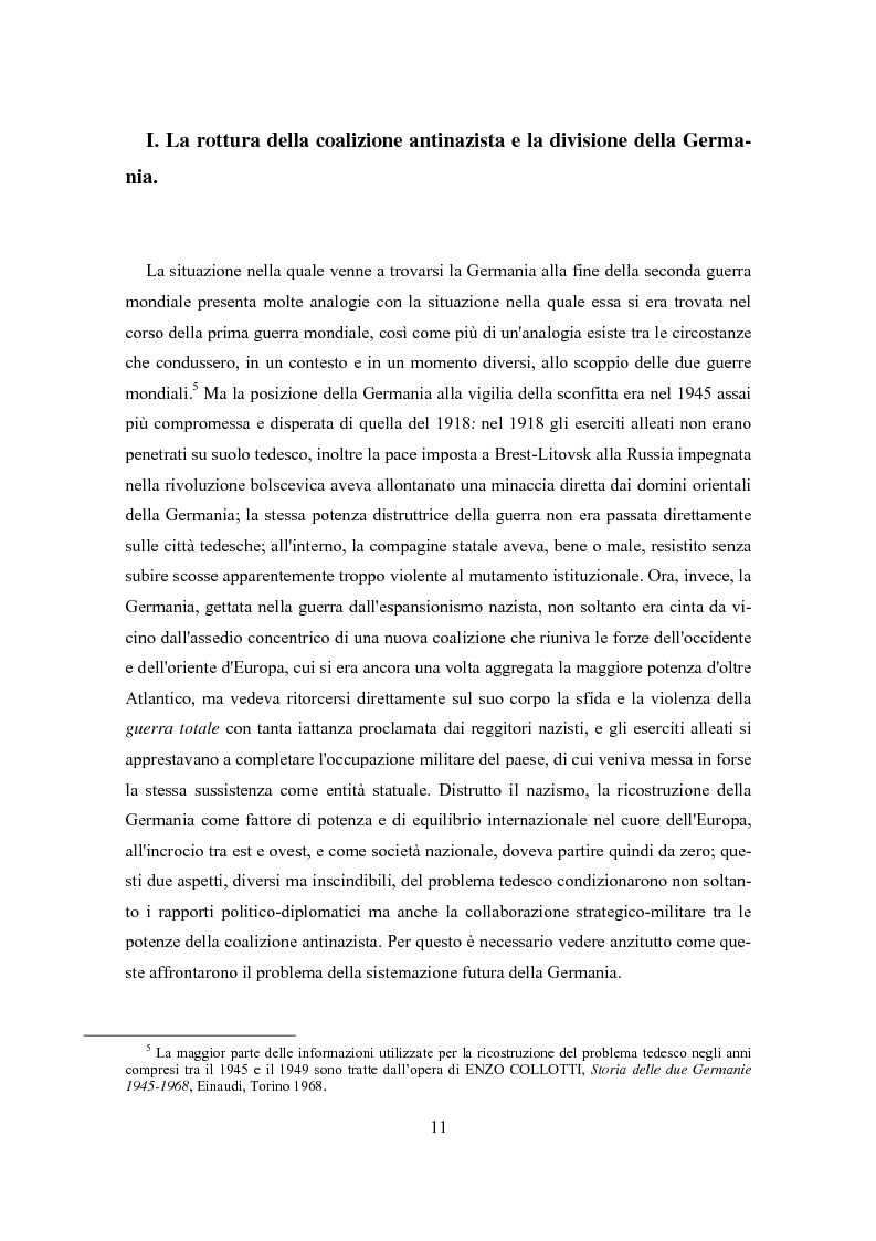 Anteprima della tesi: L'influenza degli Alleati nei processi costituenti della Germania postbellica: rapporti politico-militari sottesi all'elaborazione del Grundgesetz, Pagina 7