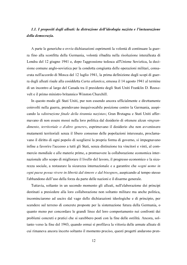 Anteprima della tesi: L'influenza degli Alleati nei processi costituenti della Germania postbellica: rapporti politico-militari sottesi all'elaborazione del Grundgesetz, Pagina 8
