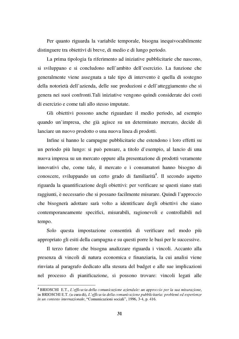 Anteprima della tesi: La programmazione e il controllo di una campagna pubblicitaria, Pagina 10