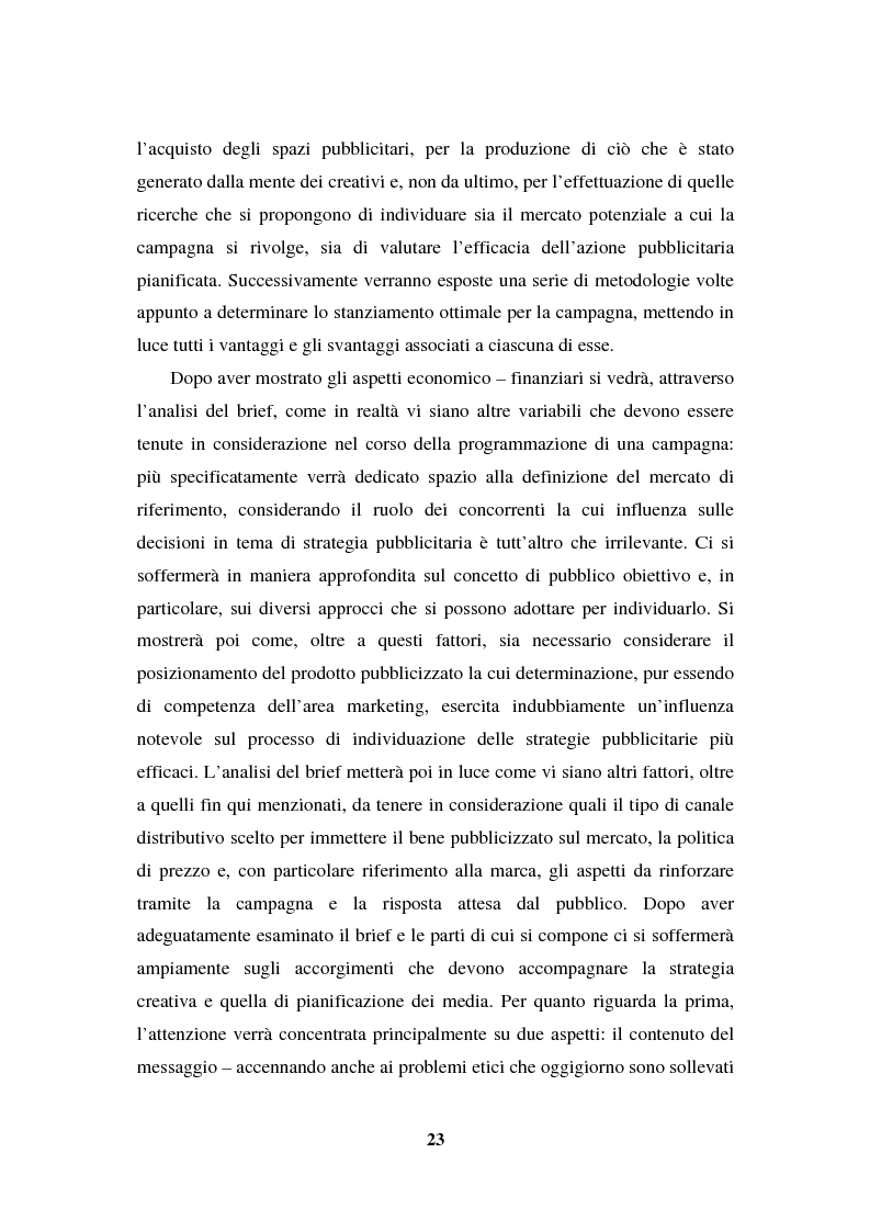 Anteprima della tesi: La programmazione e il controllo di una campagna pubblicitaria, Pagina 2