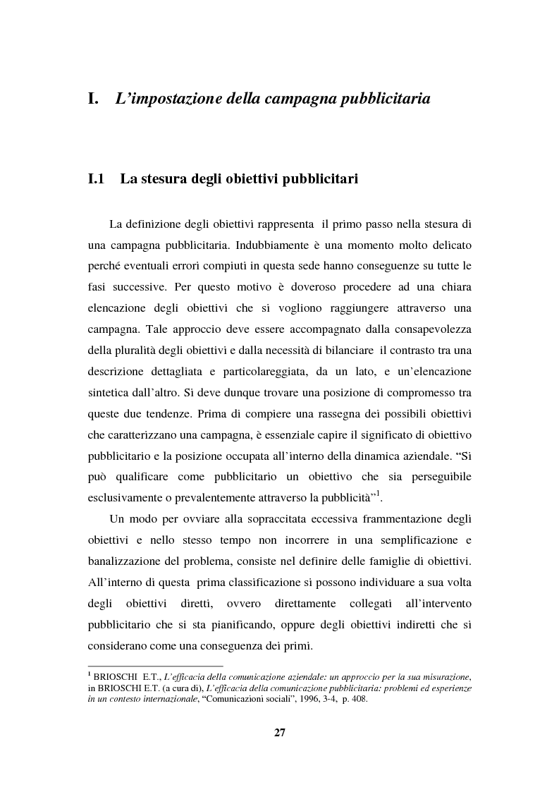 Anteprima della tesi: La programmazione e il controllo di una campagna pubblicitaria, Pagina 6