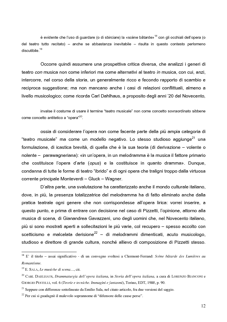 Anteprima della tesi: "La tragédienne du silence". Ida Rubinstein e le musiche di scena per "La Pisanelle" di Gabriele d'Annunzio, Pagina 12