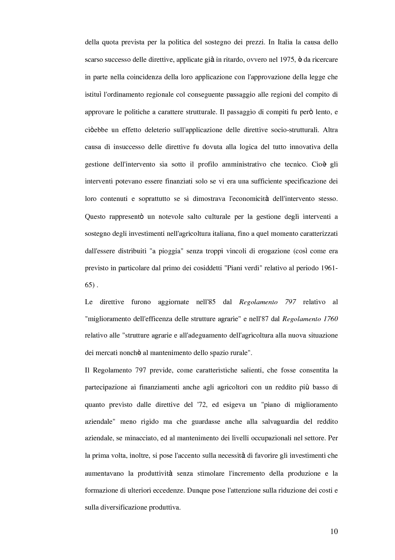 Anteprima della tesi: La trasformazione dei prodotti agricoli: Interventi del P.O.R. Puglia 2000-2006, Pagina 10
