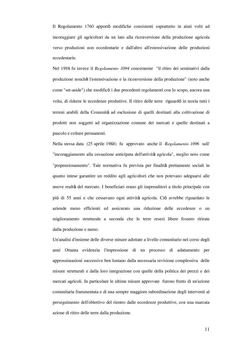 Anteprima della tesi: La trasformazione dei prodotti agricoli: Interventi del P.O.R. Puglia 2000-2006, Pagina 11