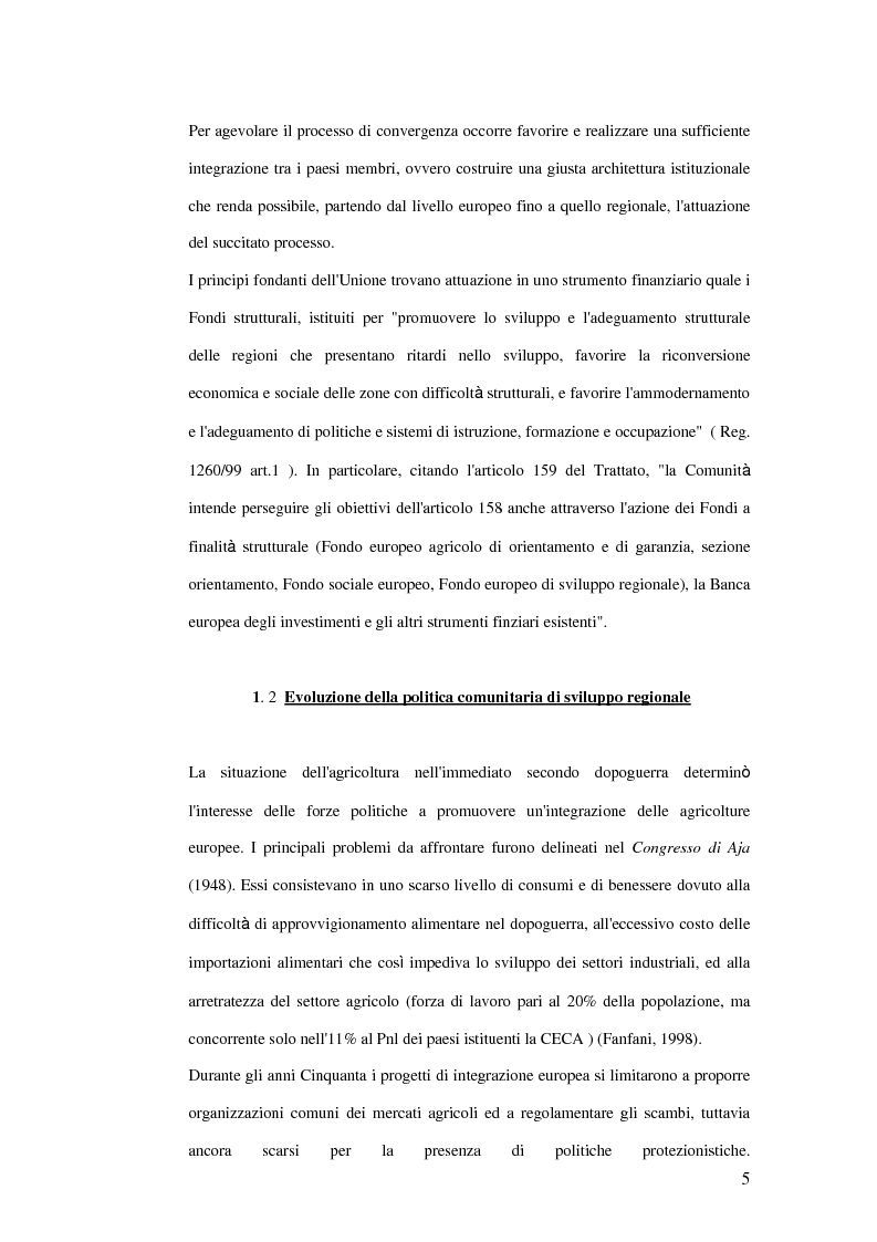 Anteprima della tesi: La trasformazione dei prodotti agricoli: Interventi del P.O.R. Puglia 2000-2006, Pagina 5
