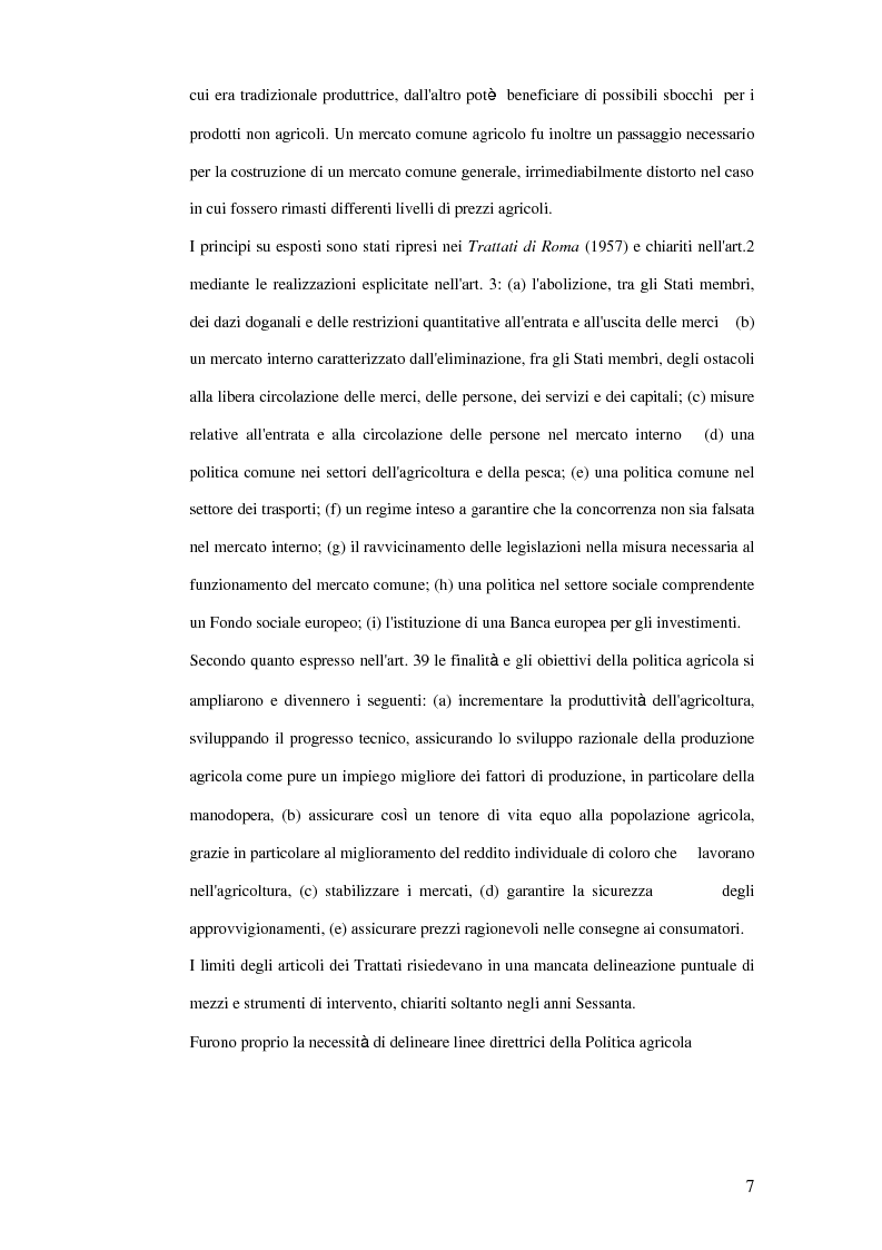 Anteprima della tesi: La trasformazione dei prodotti agricoli: Interventi del P.O.R. Puglia 2000-2006, Pagina 7