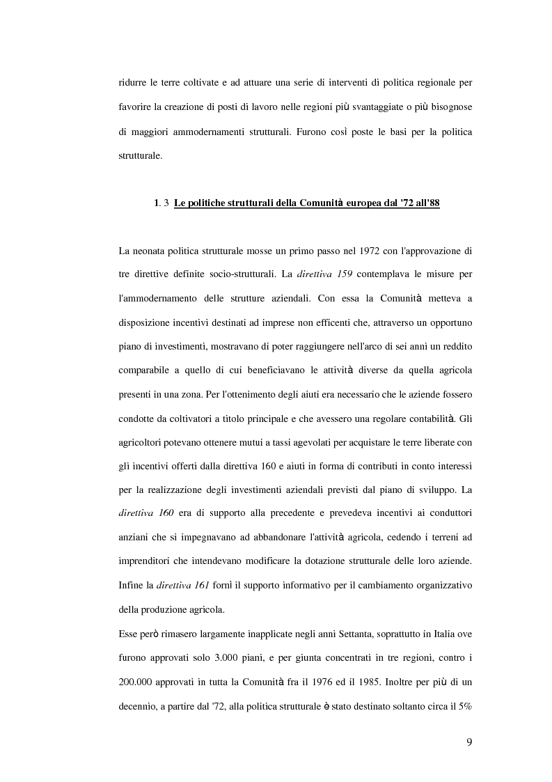 Anteprima della tesi: La trasformazione dei prodotti agricoli: Interventi del P.O.R. Puglia 2000-2006, Pagina 9