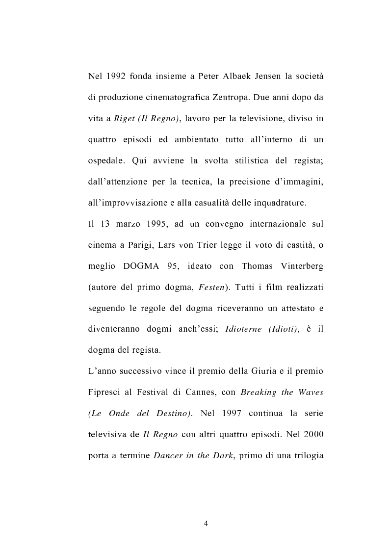 Anteprima della tesi: I germi della realtà: il cinema di Lars von Trier, Pagina 4