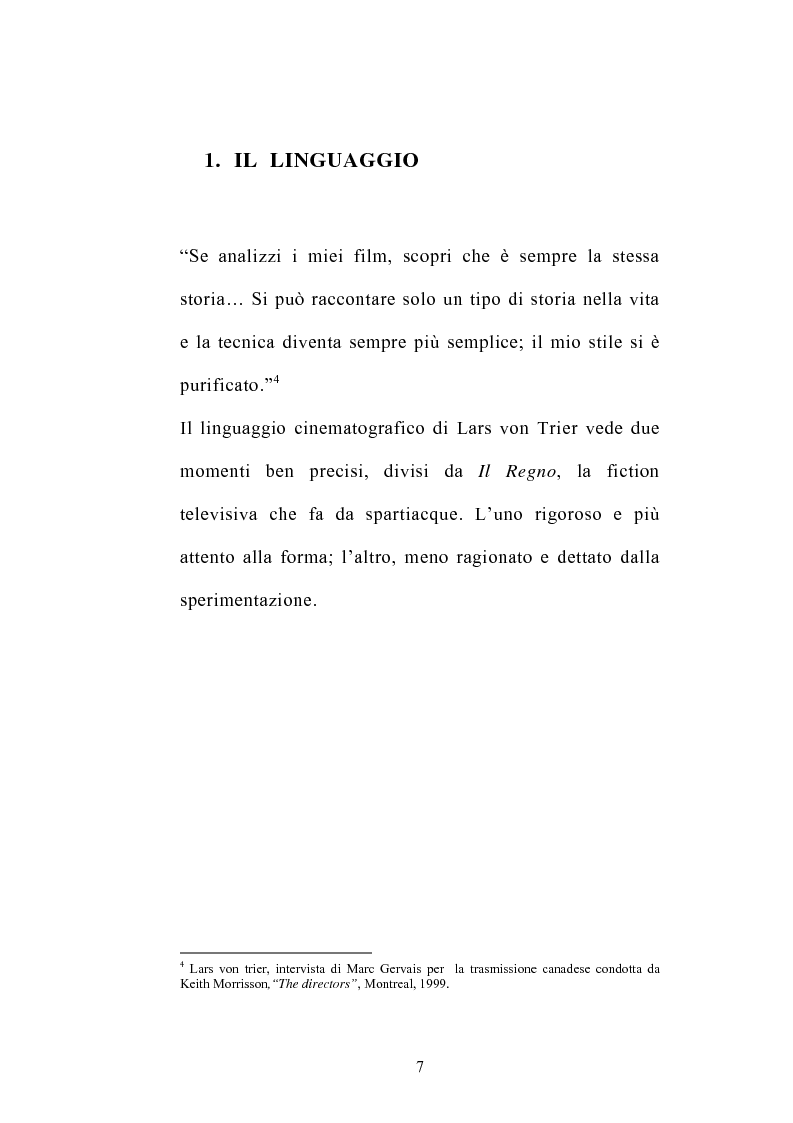 Anteprima della tesi: I germi della realtà: il cinema di Lars von Trier, Pagina 7