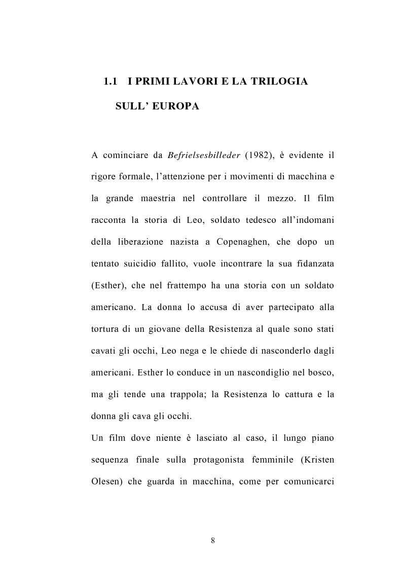 Anteprima della tesi: I germi della realtà: il cinema di Lars von Trier, Pagina 8