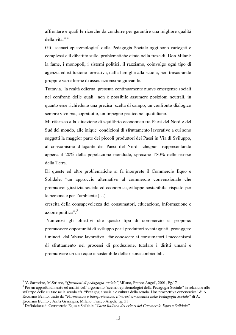 Anteprima della tesi: Il commercio equo e solidale: una prassi pedagogico-sociale, Pagina 7