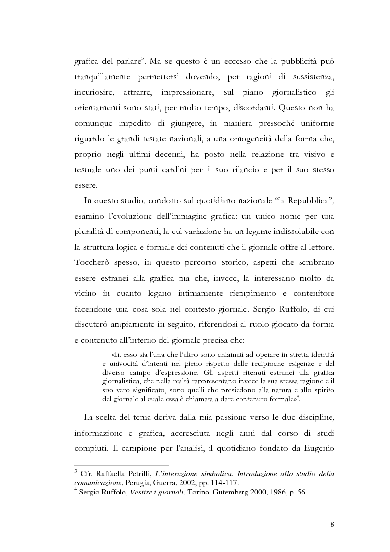 Anteprima della tesi: La storia grafica del quotidiano ''la Repubblica'', Pagina 2