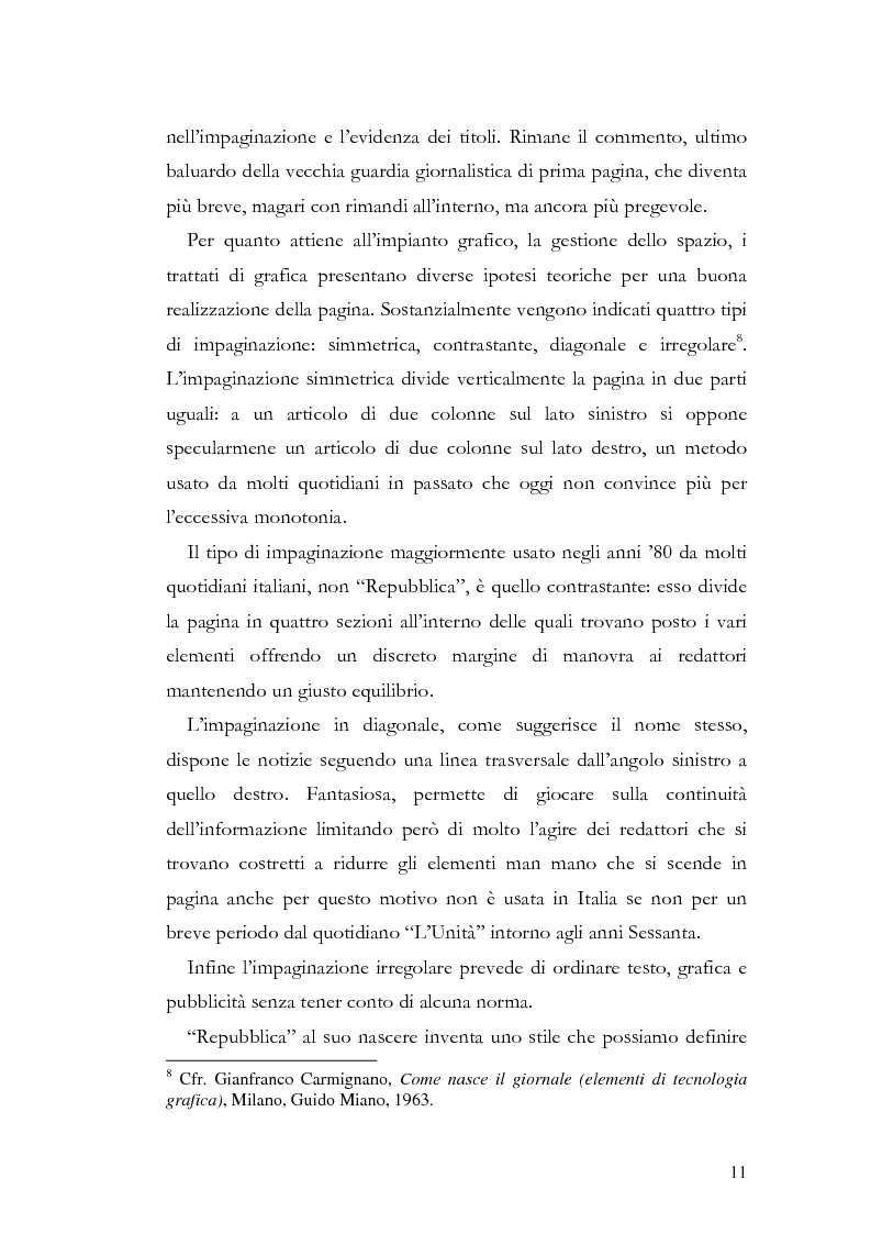 Anteprima della tesi: La storia grafica del quotidiano ''la Repubblica'', Pagina 5
