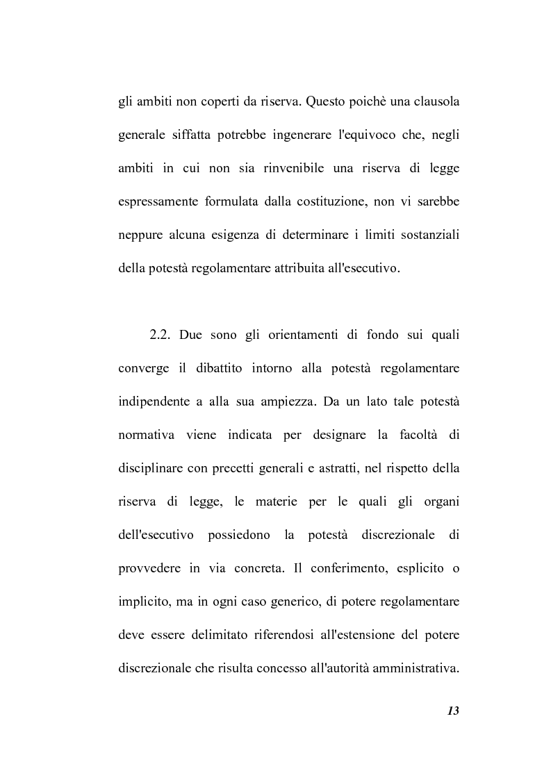 Anteprima della tesi: Il potere regolamentare delle autorità indipendenti, Pagina 13