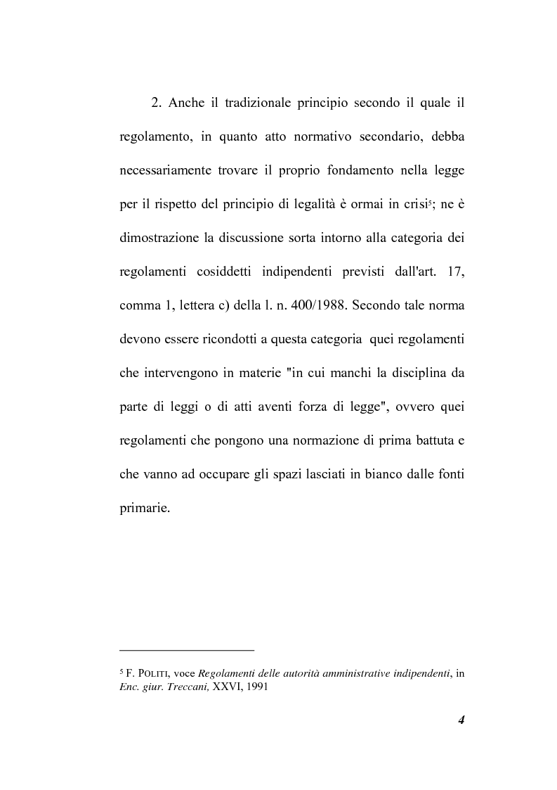 Anteprima della tesi: Il potere regolamentare delle autorità indipendenti, Pagina 4