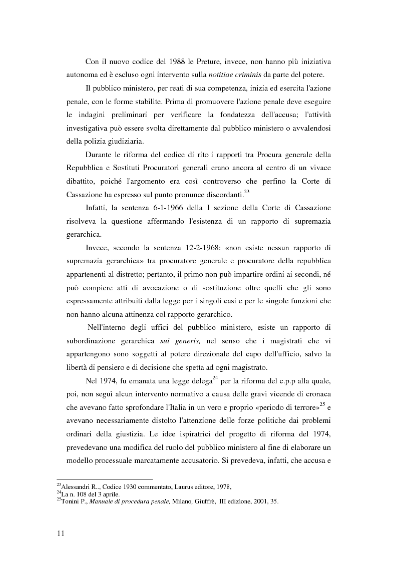Anteprima della tesi: La posizione del pubblico ministero nell'ordinamento giuridico italiano. Profili costituzionali, Pagina 10