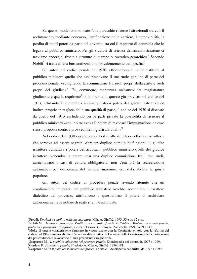 Anteprima della tesi: La posizione del pubblico ministero nell'ordinamento giuridico italiano. Profili costituzionali, Pagina 3
