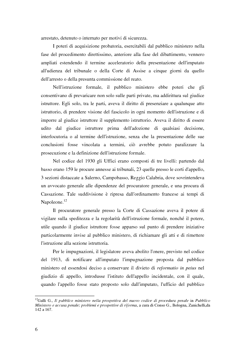 Anteprima della tesi: La posizione del pubblico ministero nell'ordinamento giuridico italiano. Profili costituzionali, Pagina 5