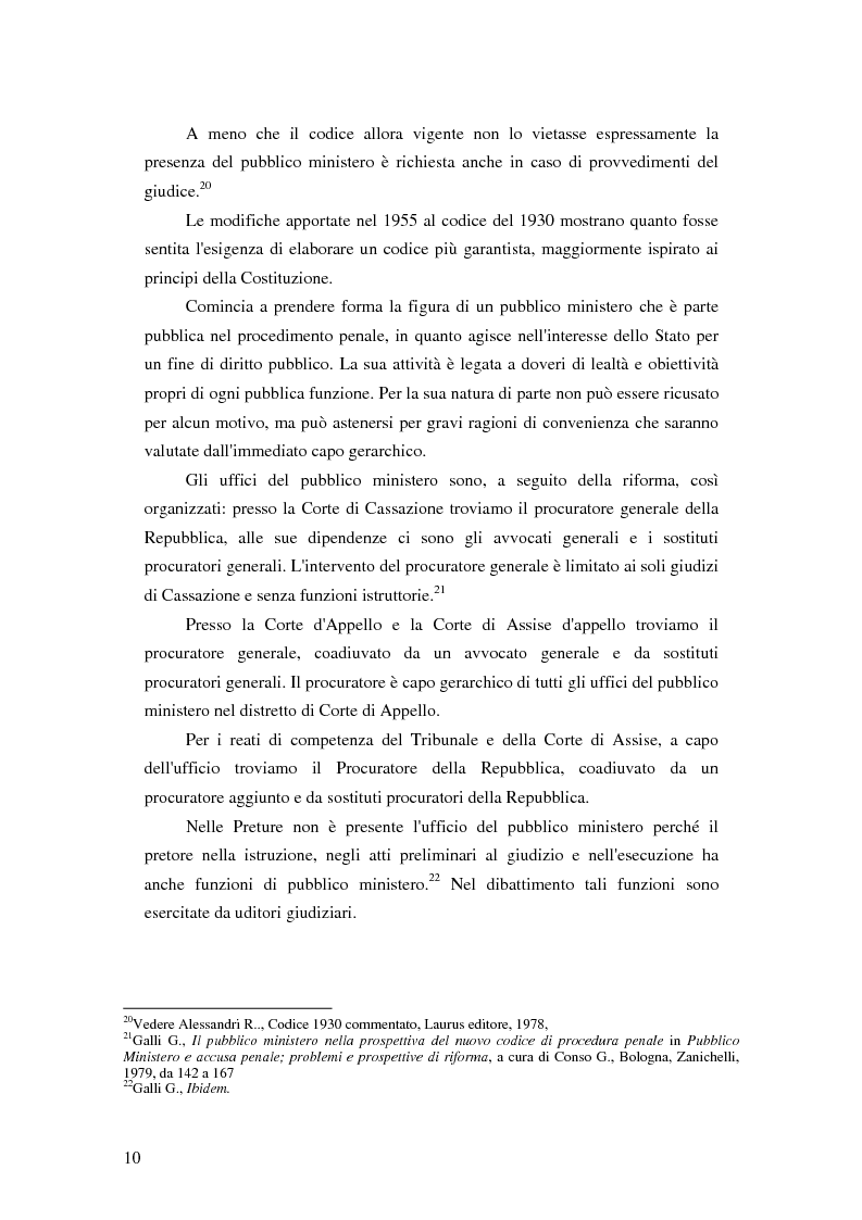 Anteprima della tesi: La posizione del pubblico ministero nell'ordinamento giuridico italiano. Profili costituzionali, Pagina 9