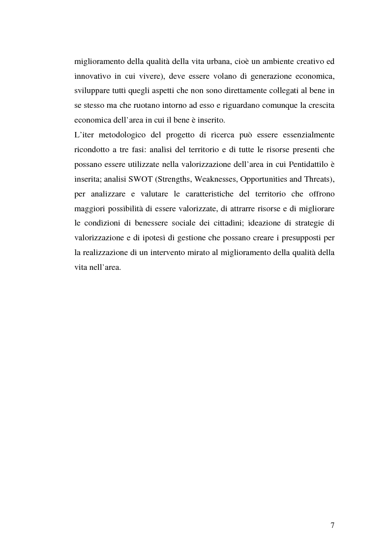 Anteprima della tesi: Progetto di valorizzazione di un centro storico: il caso Pentidattilo, Pagina 5