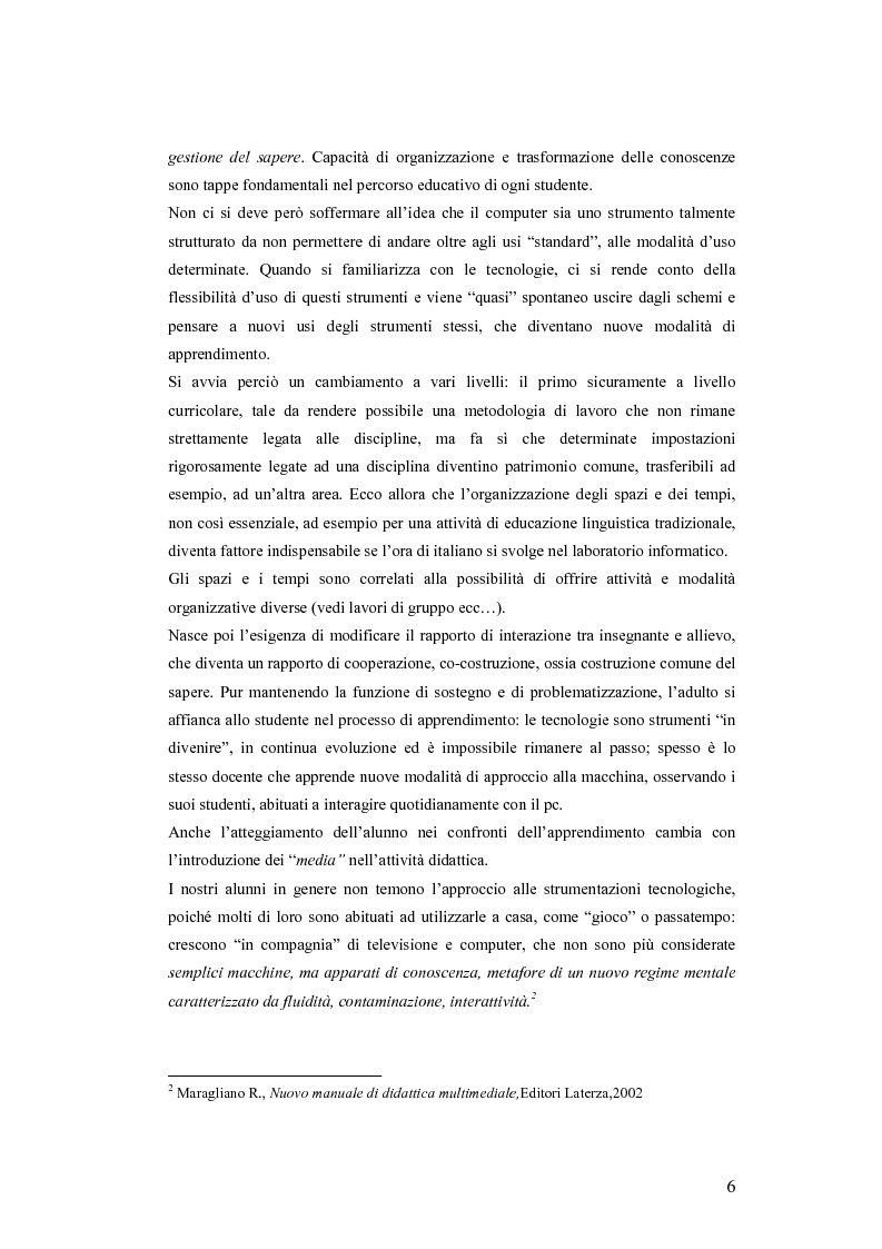 Anteprima della tesi: La videoscrittura: riflessione sulla lingua e produzione del testo., Pagina 2