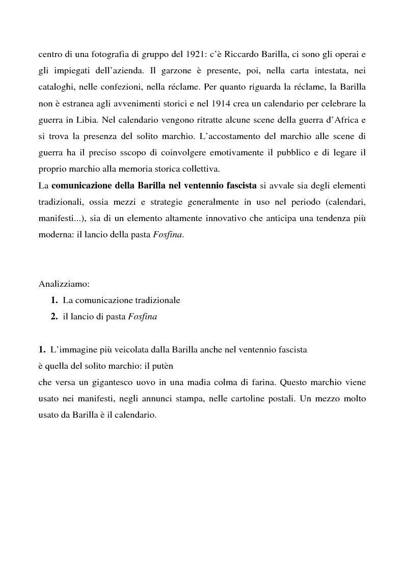 Anteprima della tesi: Cosa bolle in pentola? Il caso Barilla: 125 anni di comunicazione sempre al dente., Pagina 15