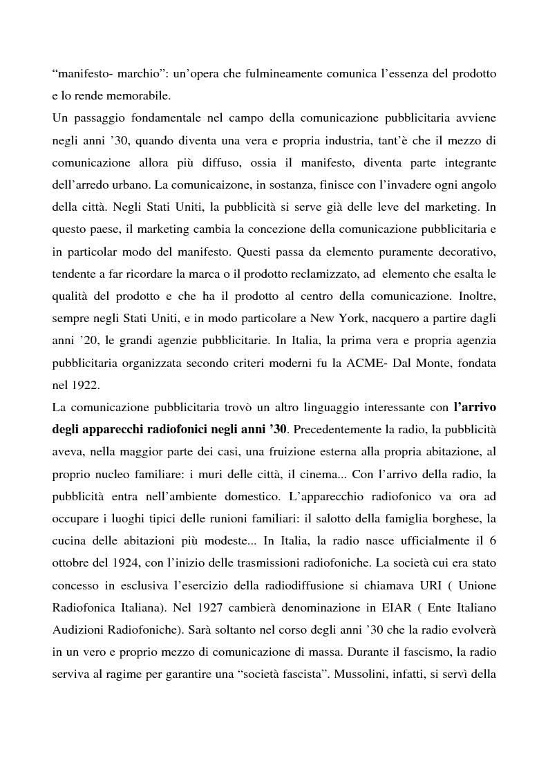Anteprima della tesi: Cosa bolle in pentola? Il caso Barilla: 125 anni di comunicazione sempre al dente., Pagina 4