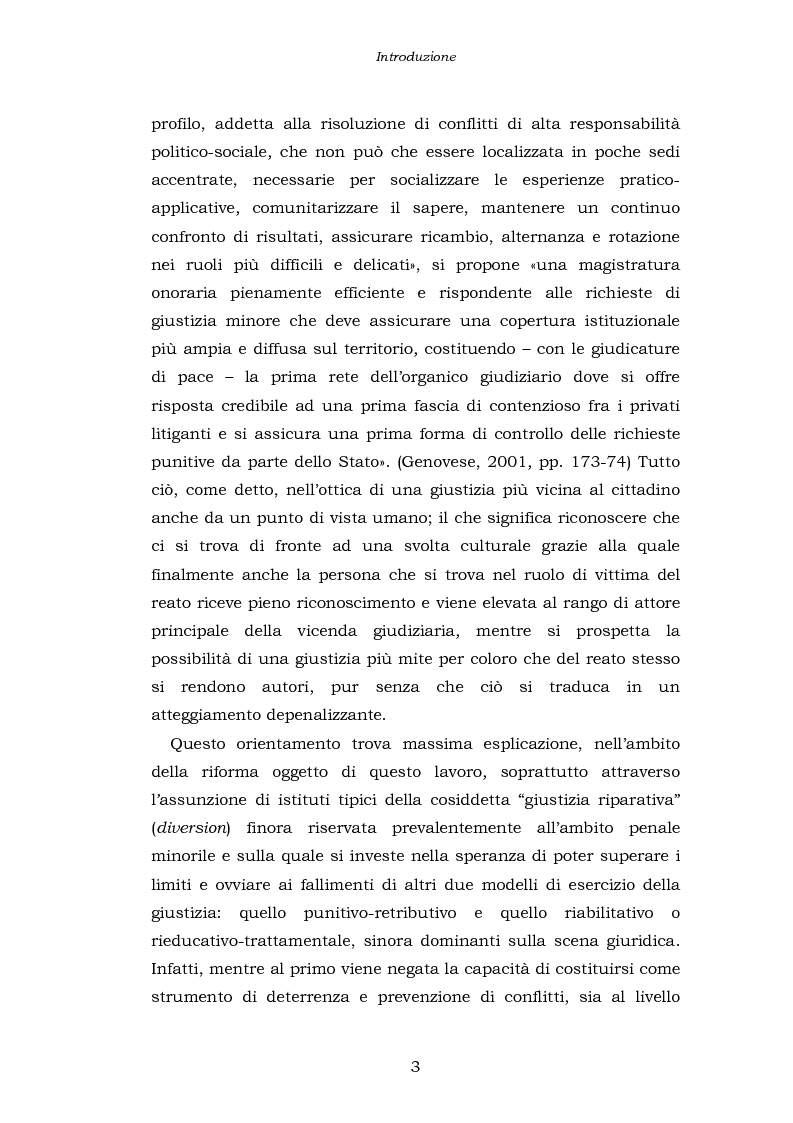 Anteprima della tesi: Le funzioni penali del Giudice di Pace. Un'indagine esplorativa nel distretto di Oristano, Pagina 3