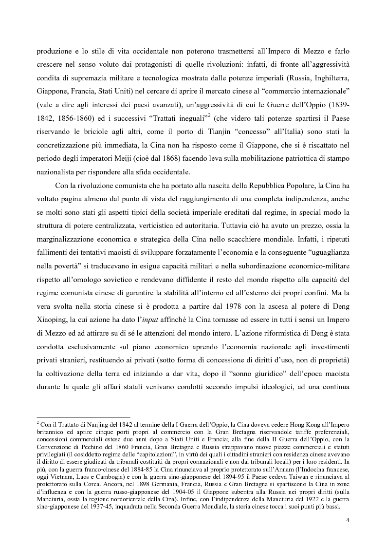 Anteprima della tesi: La Cina tra globalizzazione e democratizzazione, Pagina 2
