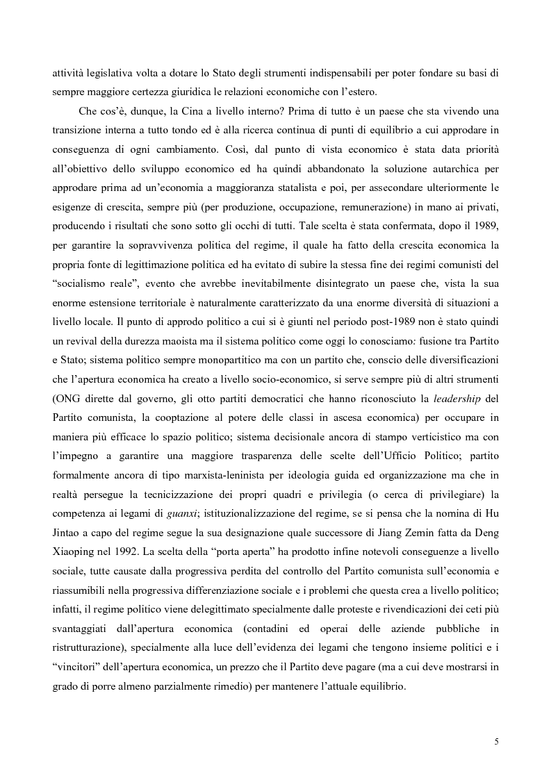Anteprima della tesi: La Cina tra globalizzazione e democratizzazione, Pagina 3