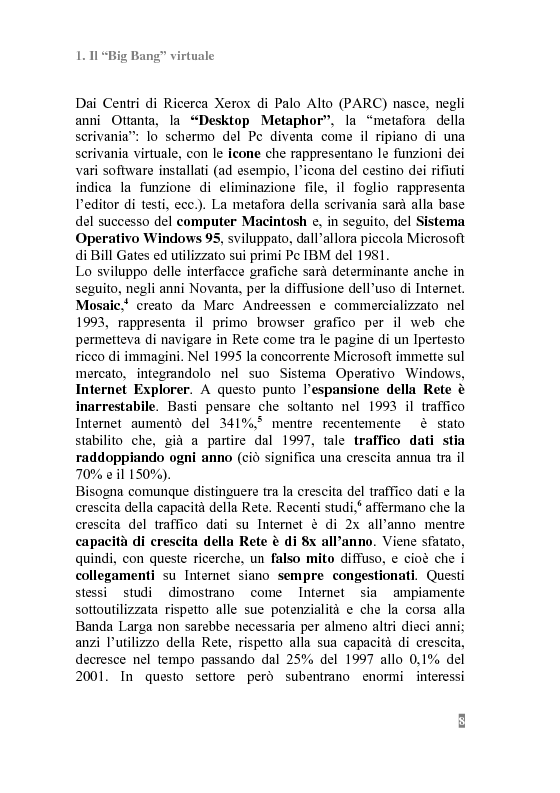 Anteprima della tesi: I Portali Web. Viaggio nella Rete A/R., Pagina 6