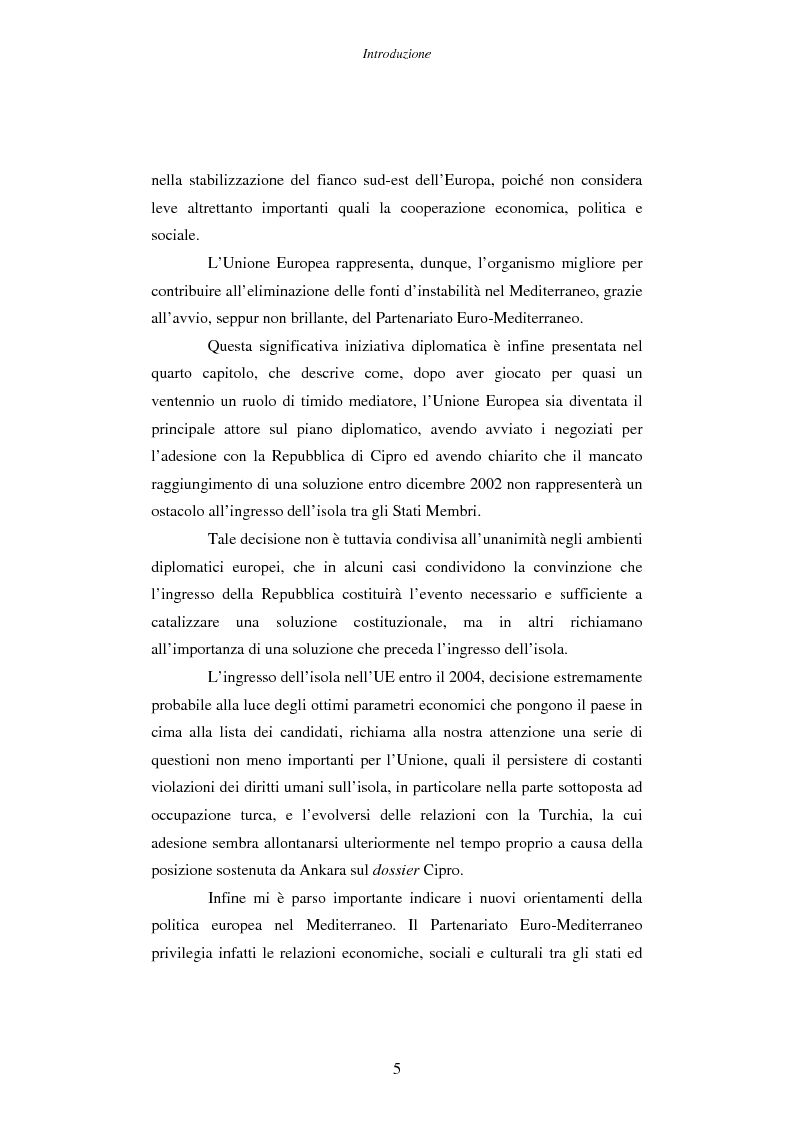 Anteprima della tesi: Cipro: oltre la mediazione. Un trentennio di fallimenti e la speranza di un compromesso europeo, Pagina 5