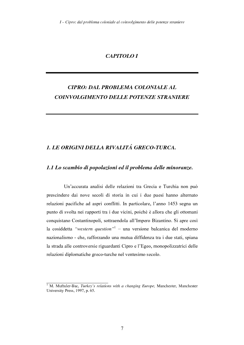 Anteprima della tesi: Cipro: oltre la mediazione. Un trentennio di fallimenti e la speranza di un compromesso europeo, Pagina 7