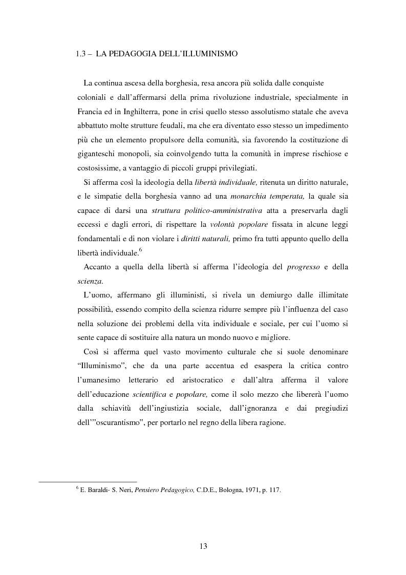 Anteprima della tesi: L'educazione naturale di Rousseau, Pagina 11