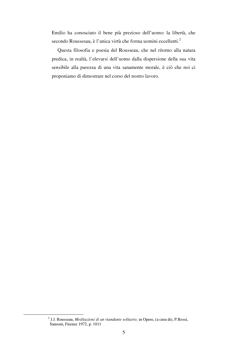 Anteprima della tesi: L'educazione naturale di Rousseau, Pagina 3