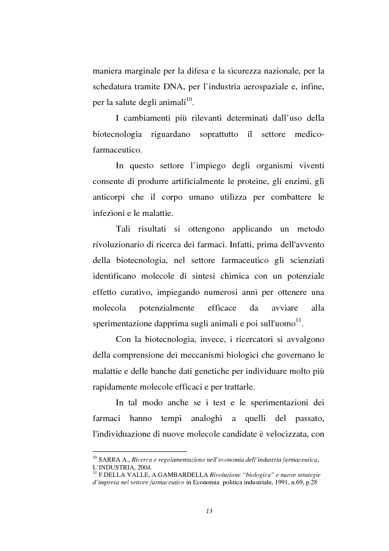 Anteprima della tesi: Le attività di ricerca e sviluppo nel settore delle biotecnologie, Pagina 10