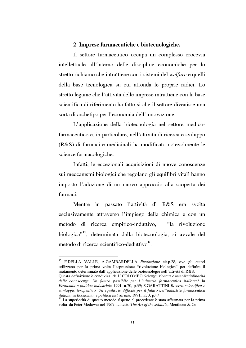 Anteprima della tesi: Le attività di ricerca e sviluppo nel settore delle biotecnologie, Pagina 12