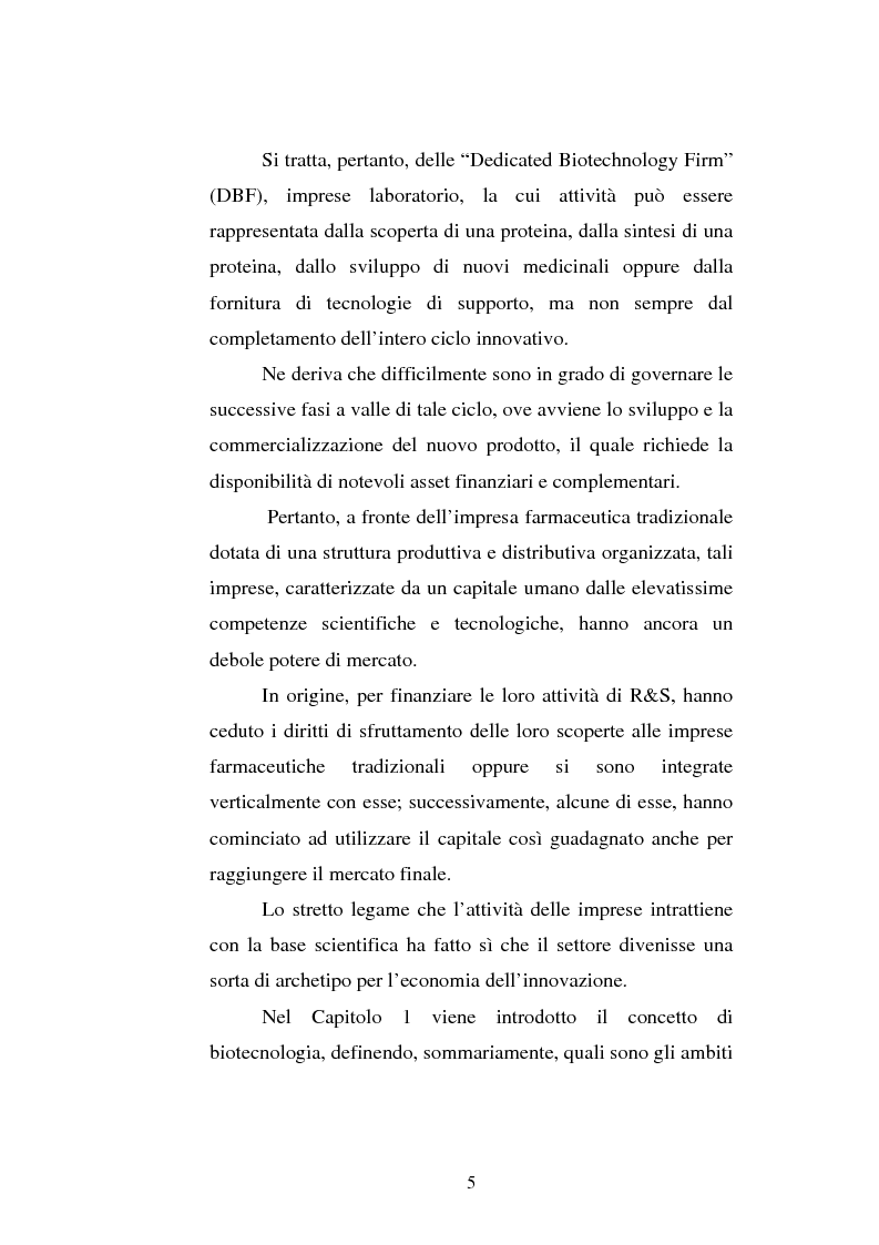 Anteprima della tesi: Le attività di ricerca e sviluppo nel settore delle biotecnologie, Pagina 2