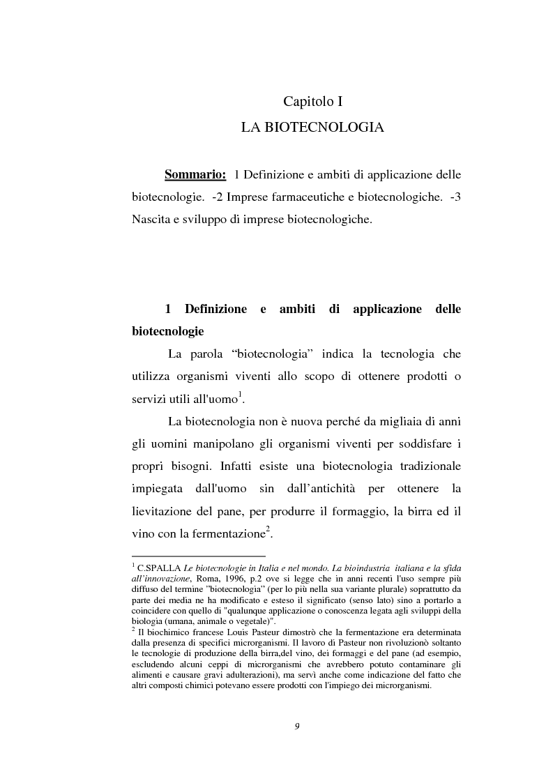 Anteprima della tesi: Le attività di ricerca e sviluppo nel settore delle biotecnologie, Pagina 6