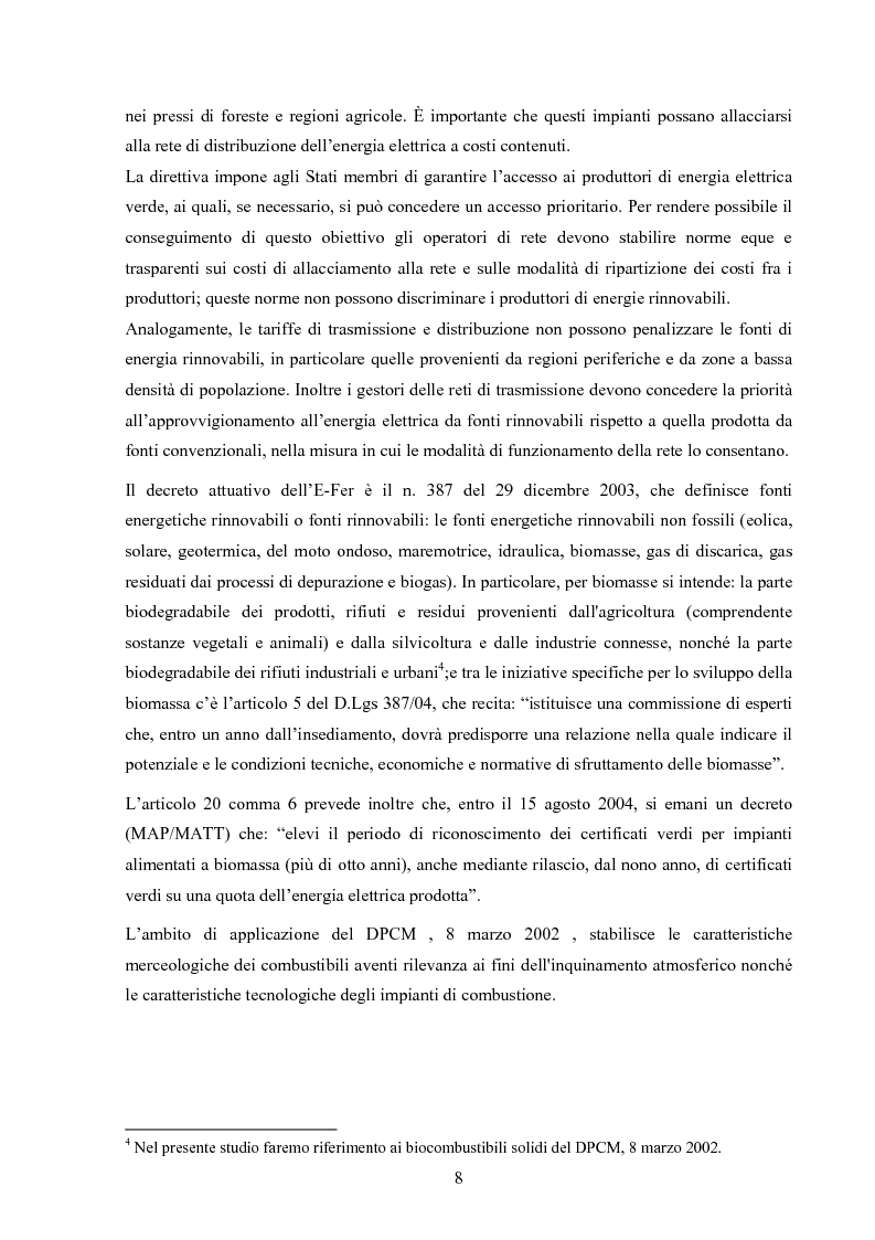 Anteprima della tesi: Potenzialità dei biocombustibili solidi nelle province italiane, Pagina 6