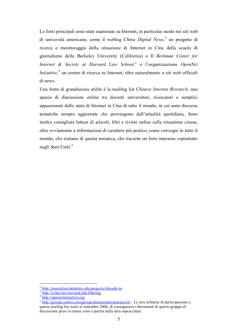 Anteprima della tesi: La diffusione di Internet in Cina: peculiarità e caratteristiche del controllo governativo all'uso di Internet, Pagina 5