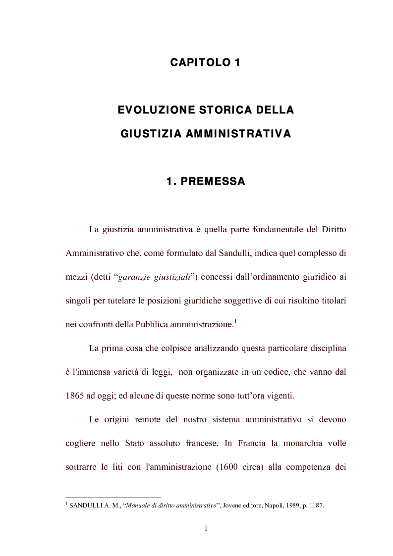 Anteprima della tesi: Modelli di giurisdizione amministrativa in Italia e nei paesi dell'Unione Europea, Pagina 3