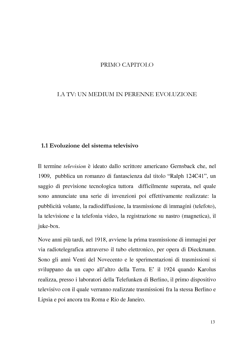 Anteprima della tesi: La Tv digitale come personal medium. Rai Click, la prima Tv on Demand in Italia., Pagina 7