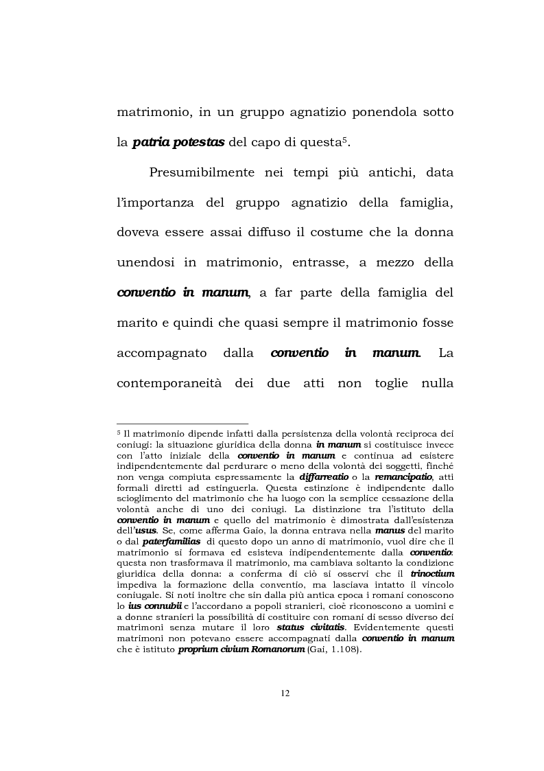 Anteprima della tesi: Il matrimonio romano, Pagina 10