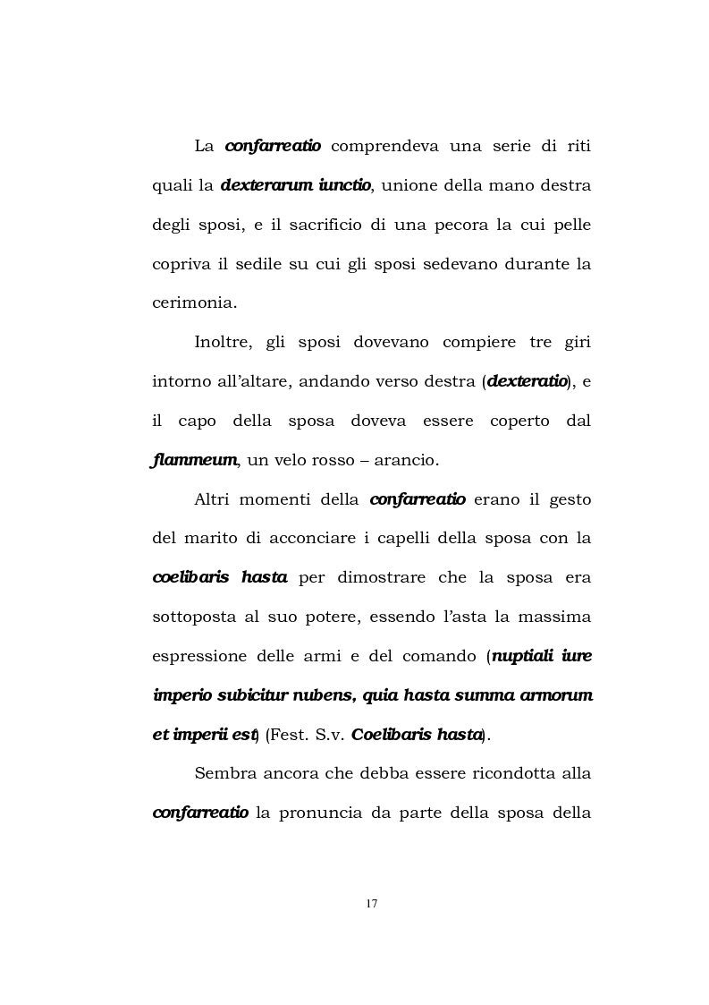 Anteprima della tesi: Il matrimonio romano, Pagina 15