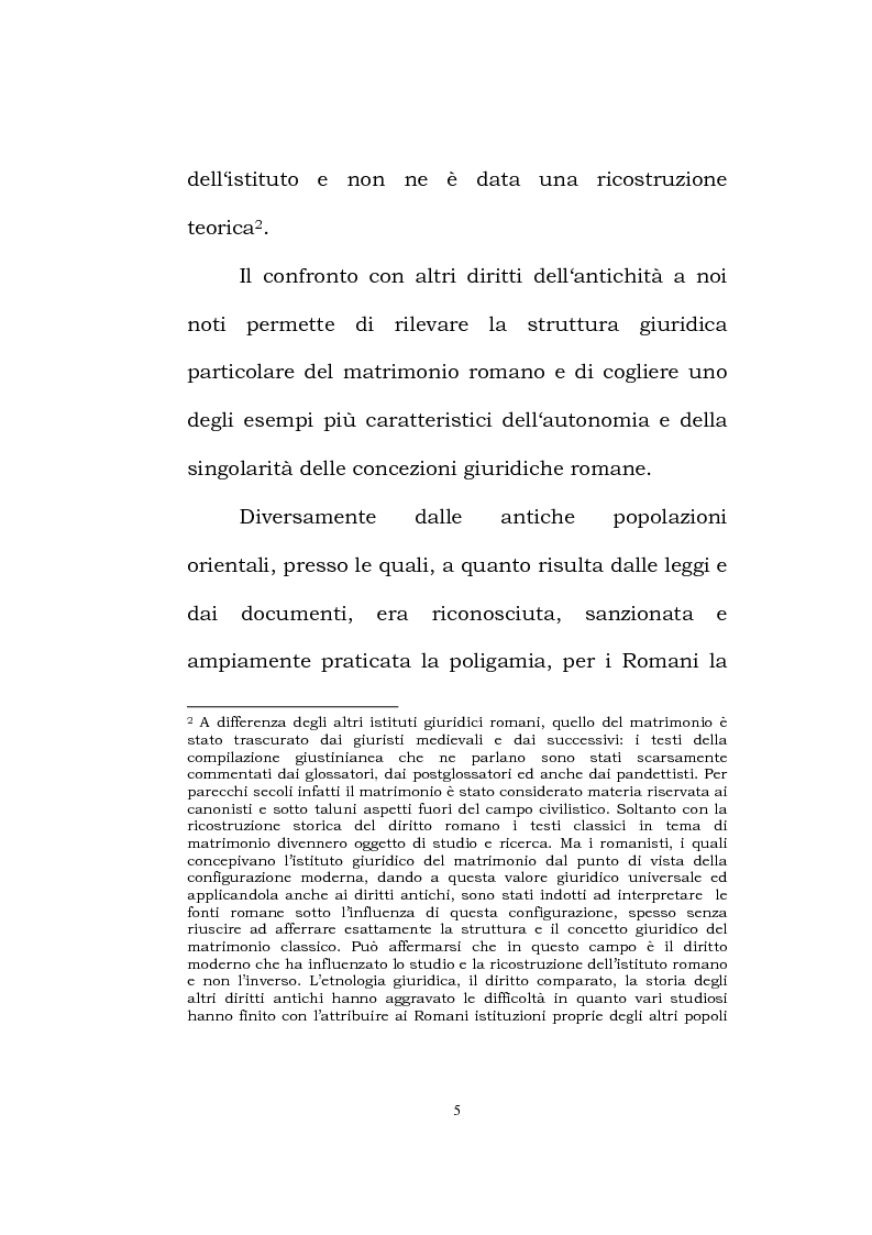 Anteprima della tesi: Il matrimonio romano, Pagina 3