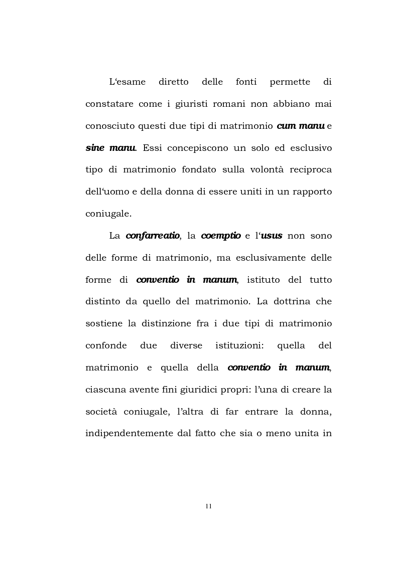 Anteprima della tesi: Il matrimonio romano, Pagina 9